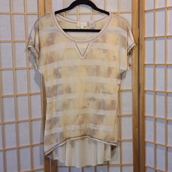 Miss Me Sm Hi Low Sequined Top - Picture 3 of 11